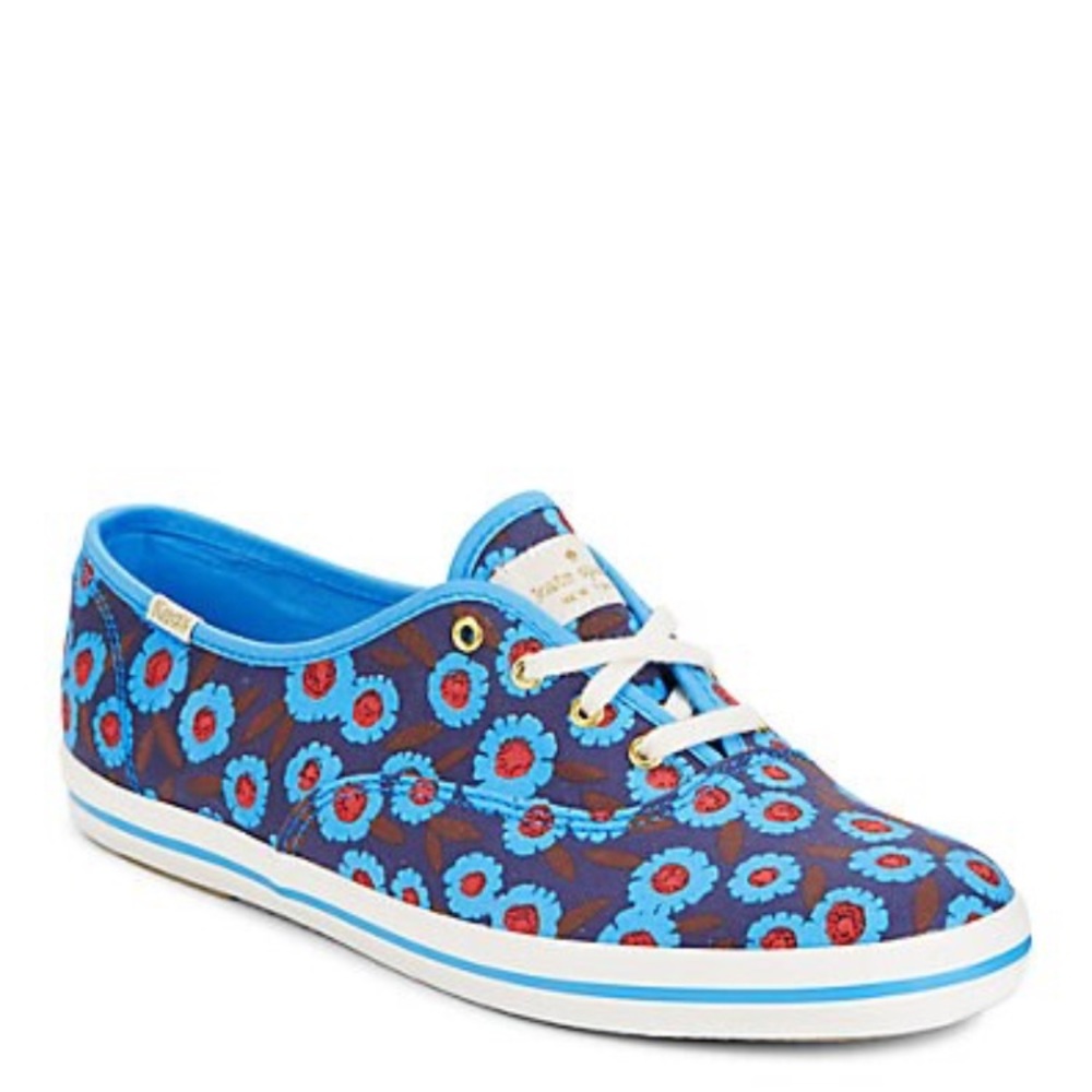 Kate Spade blue floral Keds